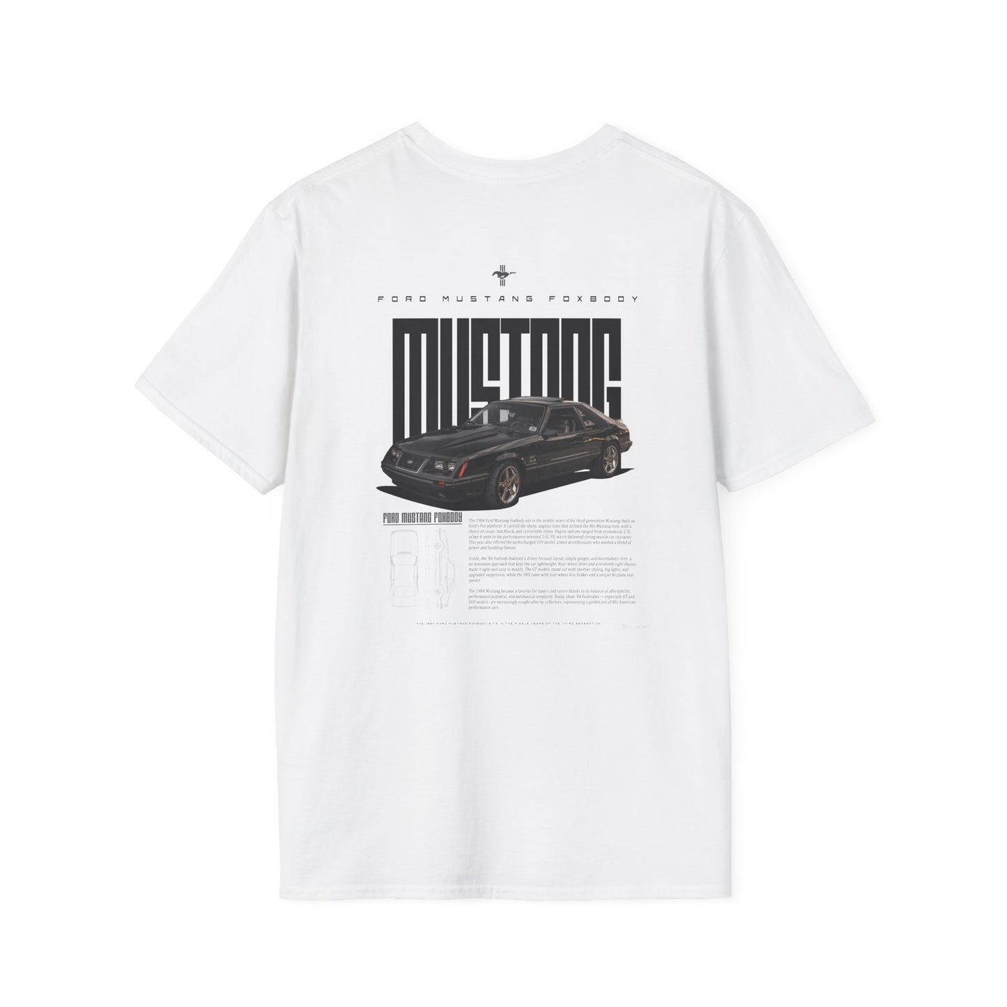 Original Foxbody Mustang Graphic T-Shirt - White