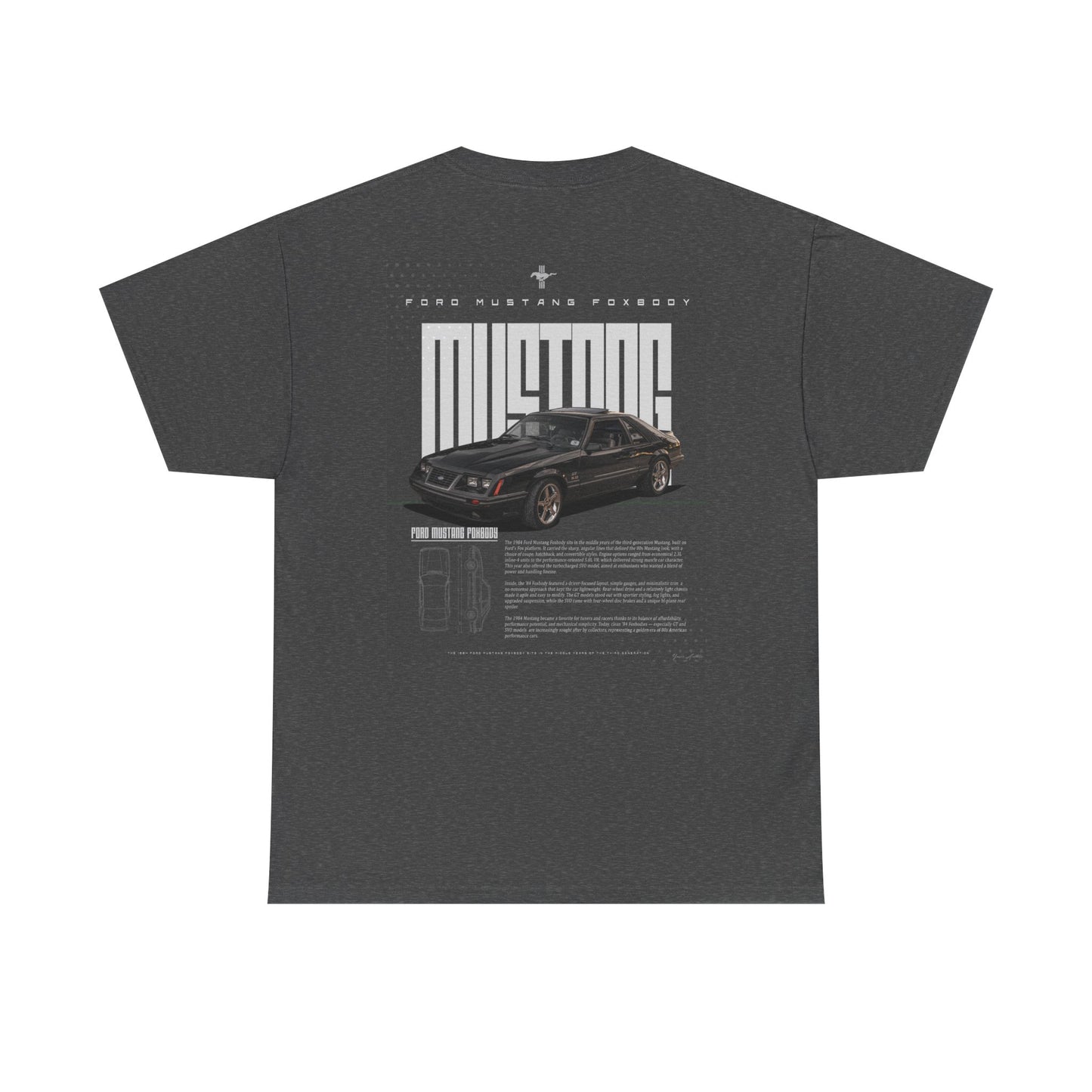 Original Foxbody Mustang Graphic T-Shirt - Gray